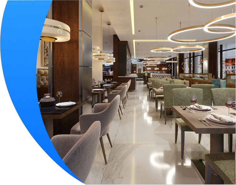 Hotel reception with professional staff